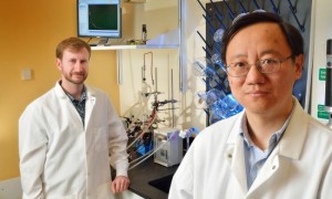Virginia Tech professor Percival Zhang (right) and recent doctoral graduate Joe Rollin. Credit: Virginia Tech 